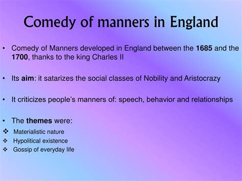 What Is Comedy of Manners and Its Multiple Dimensions